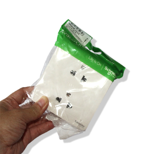 Bộ ổ cắm đôi 3 chấu màu trắng – AvatarOn