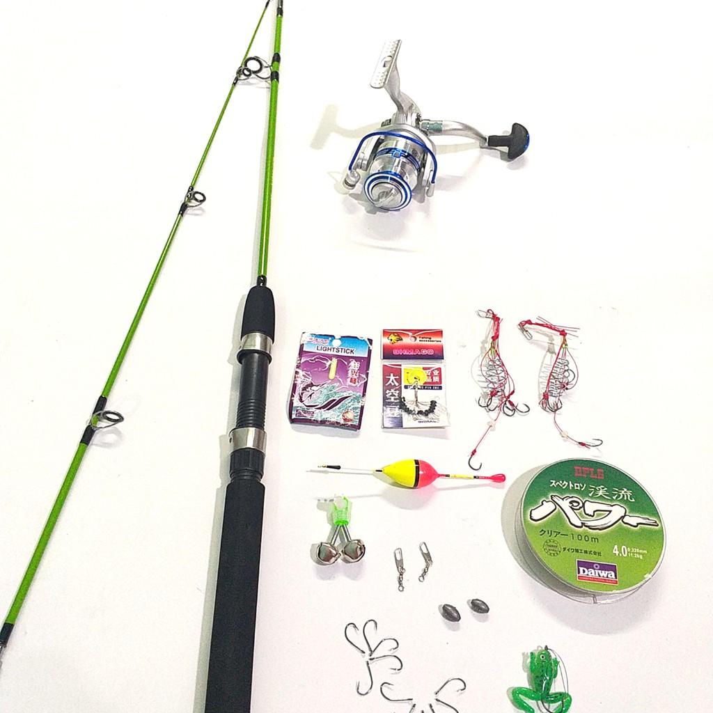 Bộ cần câu máy 2 khúc shimano 1m65, 1m8, 2m1, 2m4, 2m7 kèm máy và phụ kiện