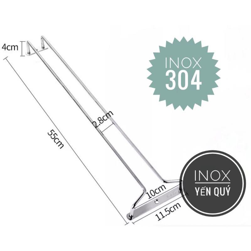 INOX304 GIÁ TREO LY 1 HÀNG /2 HÀNG DÀI 55 CM /45 CM /40 CM /35 CM / 30 CM / 27 CM
