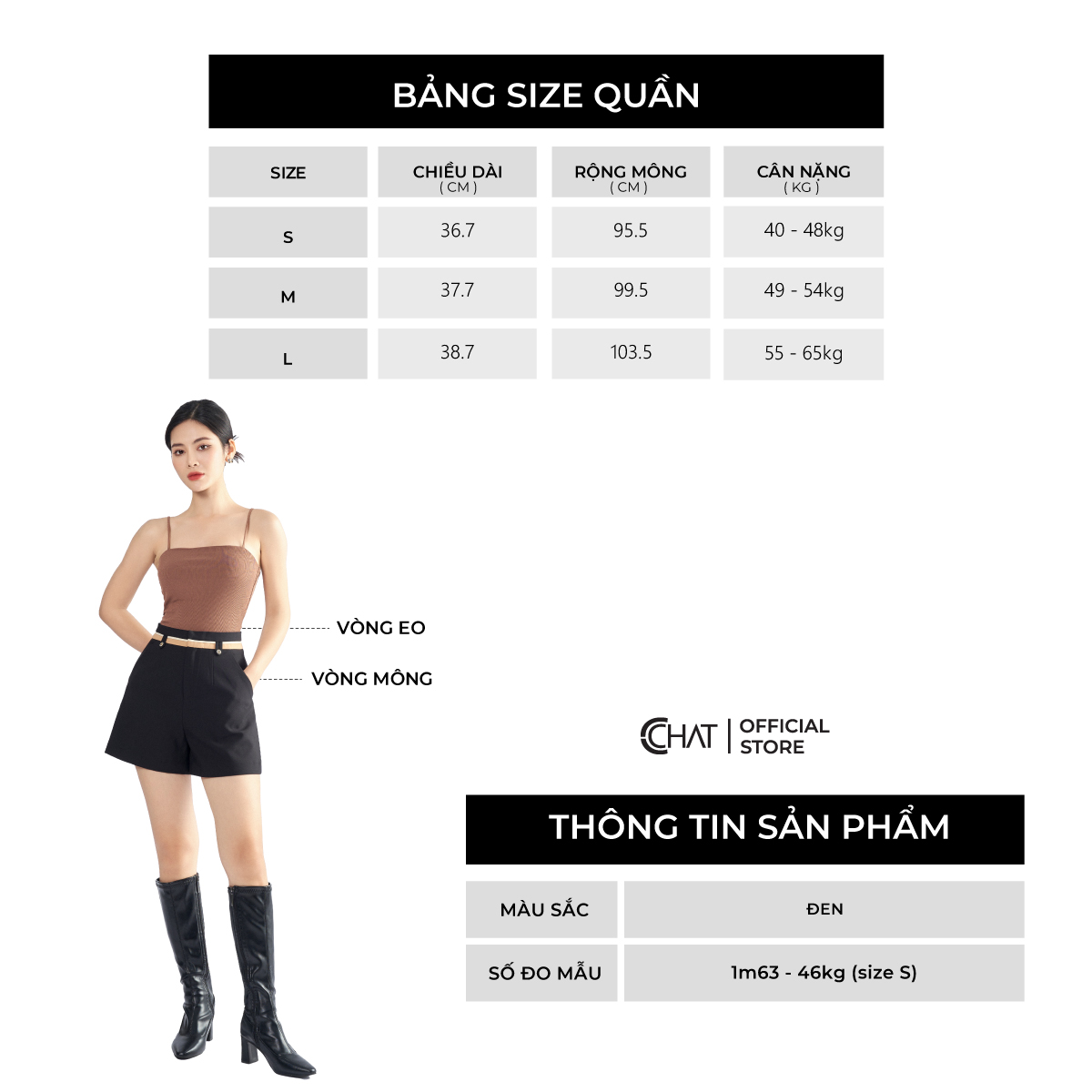 Quần Đùi Nữ  Cạp Phối Dây Thân Trước Chất Tuytsi Mềm Mịn 13ONS8001AT