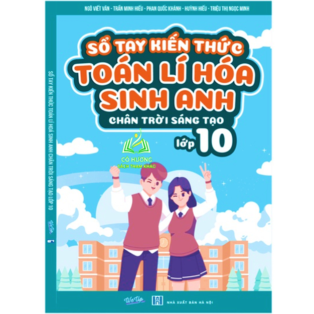 Sách Sổ tay kiến thức toán lý hóa sinh anh lớp 10
