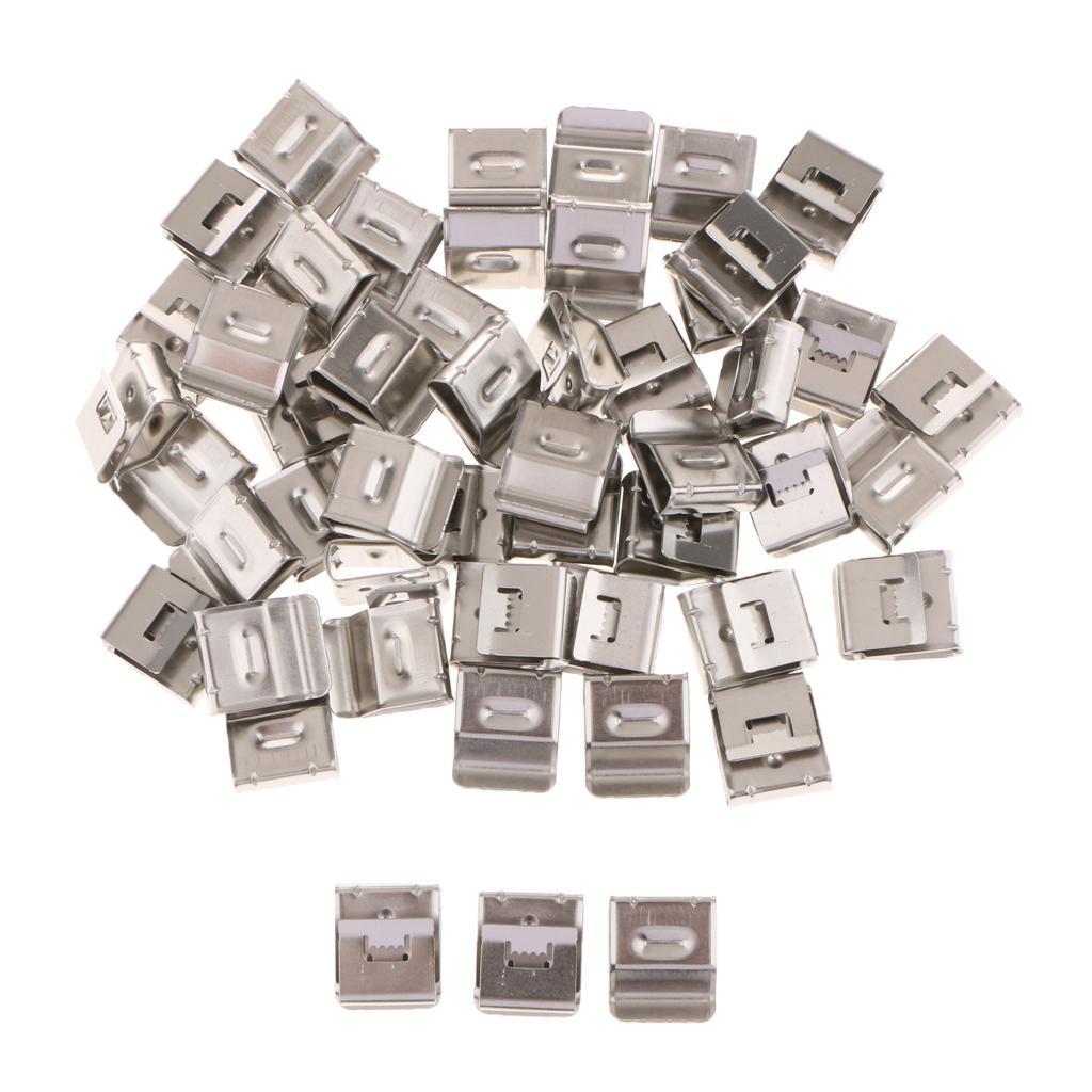 100x Stainless Cable Clips, Wire Clips Cable Wire Cable Holder Clamps Wire