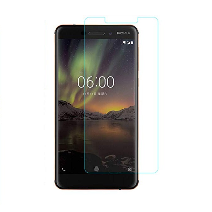 Miếng dán kính cường lực cho Nokia 6.1 / Nokia 6 2018 (độ cứng 9H, mỏng 0.3mm, hạn chế bám vân tay) - Hàng nhập khẩu