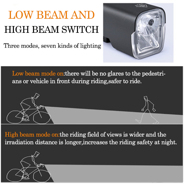 Đèn pha xe đạp không thấm nước có thể điều chỉnh chùm sáng cao và thấp