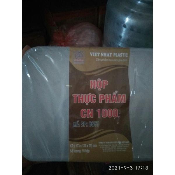 10 hộp đựng thực phẩm Việt Nhật 500ml, 750ml và 1000ml có nắp đậy