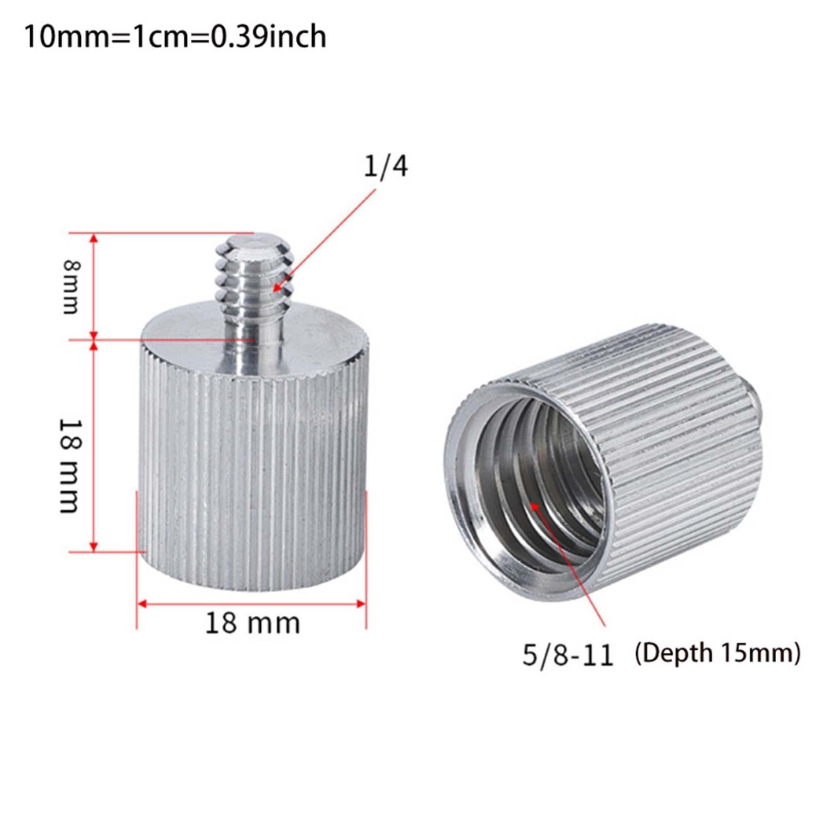 Mic Stand Adapter 5/8" Female to 1/4" Male Accessory for Camera Tripod
