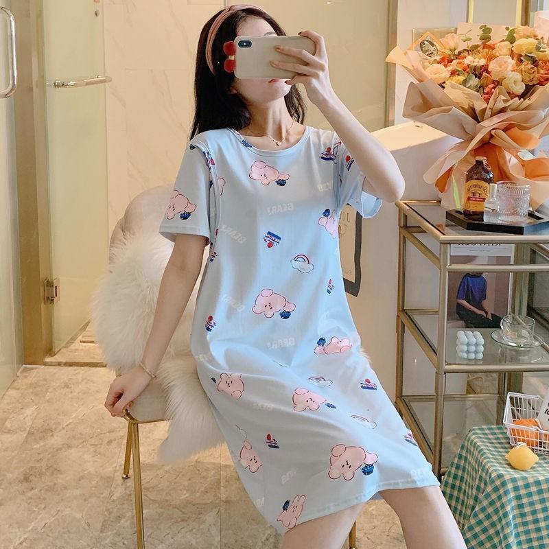 Đầm bầu sau sinh cho con bú cotton siêu mát