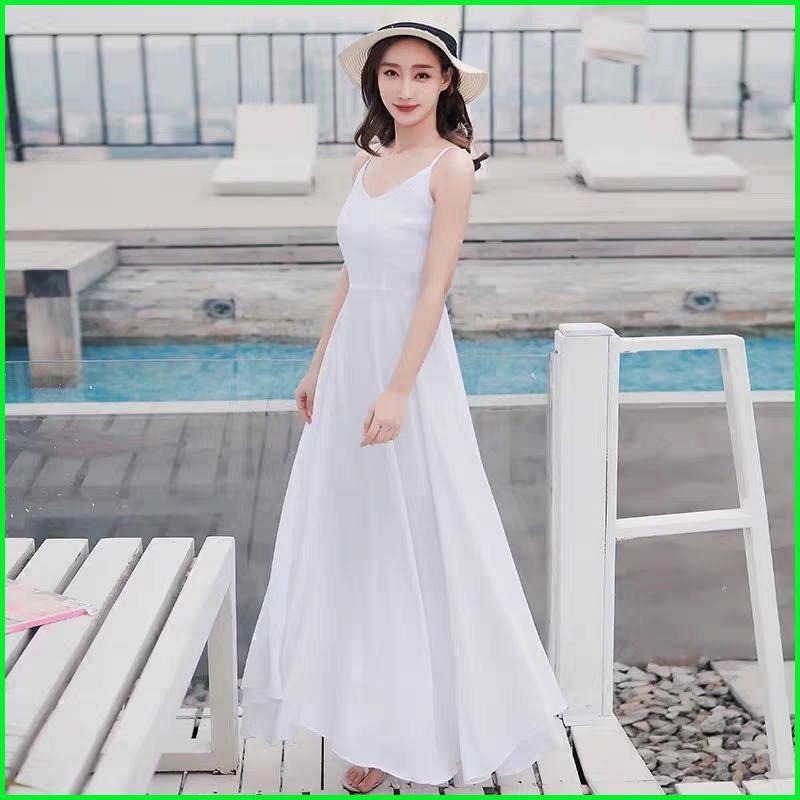 Đầm Maxi Cột Dây Chéo Sau Lưng, Xẻ Đùi Cao Cực Sang Chảnh Phù Hợp Đi Tiệc,Du Lịch, Dạo Phố
