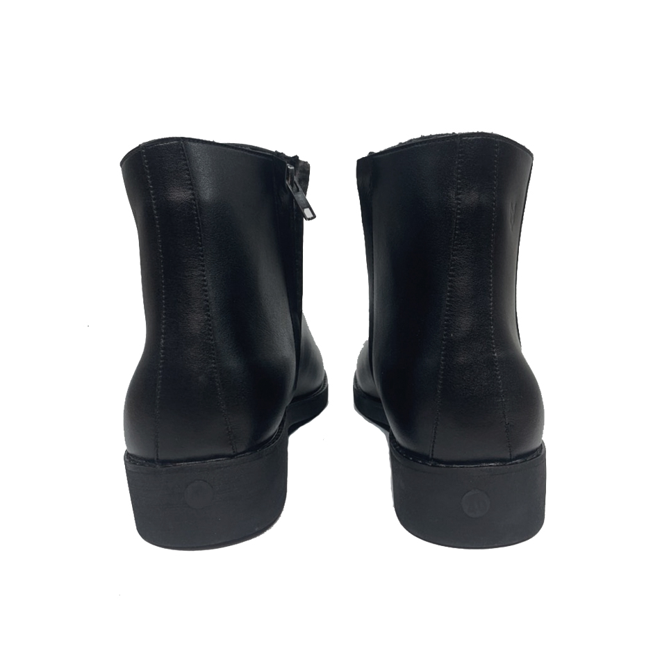 Giày cao cổ nam Chelsea Zip Boots MAD Black da bò nhập khẩu cao cấp chính hãng