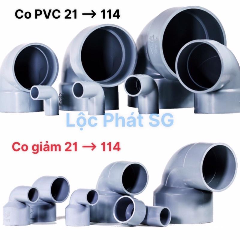 Cút, Co PVC, co giảm PVC 21, 27, 34,… phụ kiện ống nước PVC đủ loại