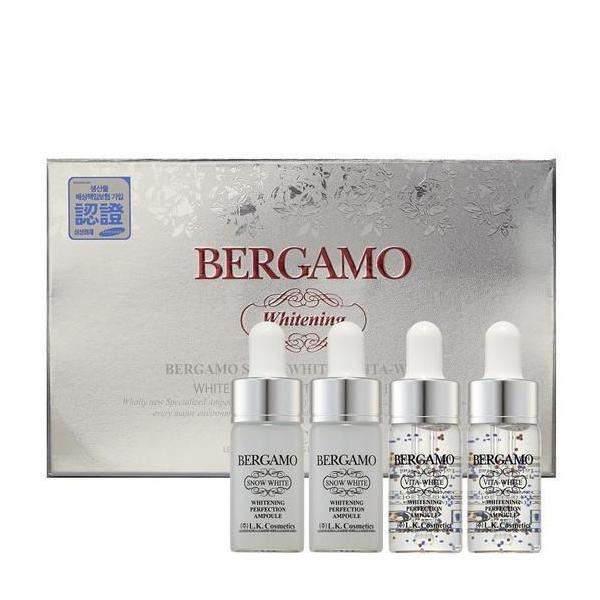 Set 4 chai Siêu tinh chất dưỡng trắng da Bergamo Viva White Whitening Perfection Ampoule Set 13ml x4