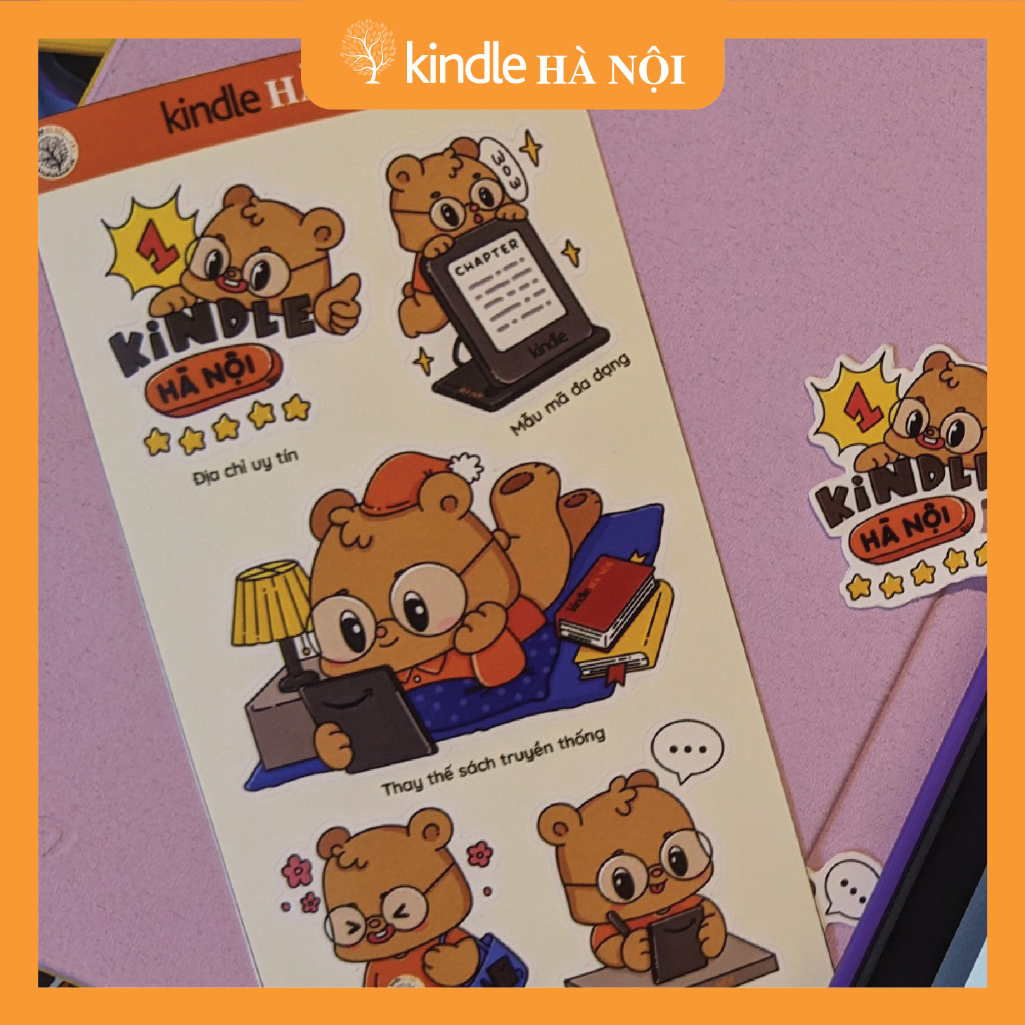 STICKER GẤU SIU CUTE THIẾT KẾ 