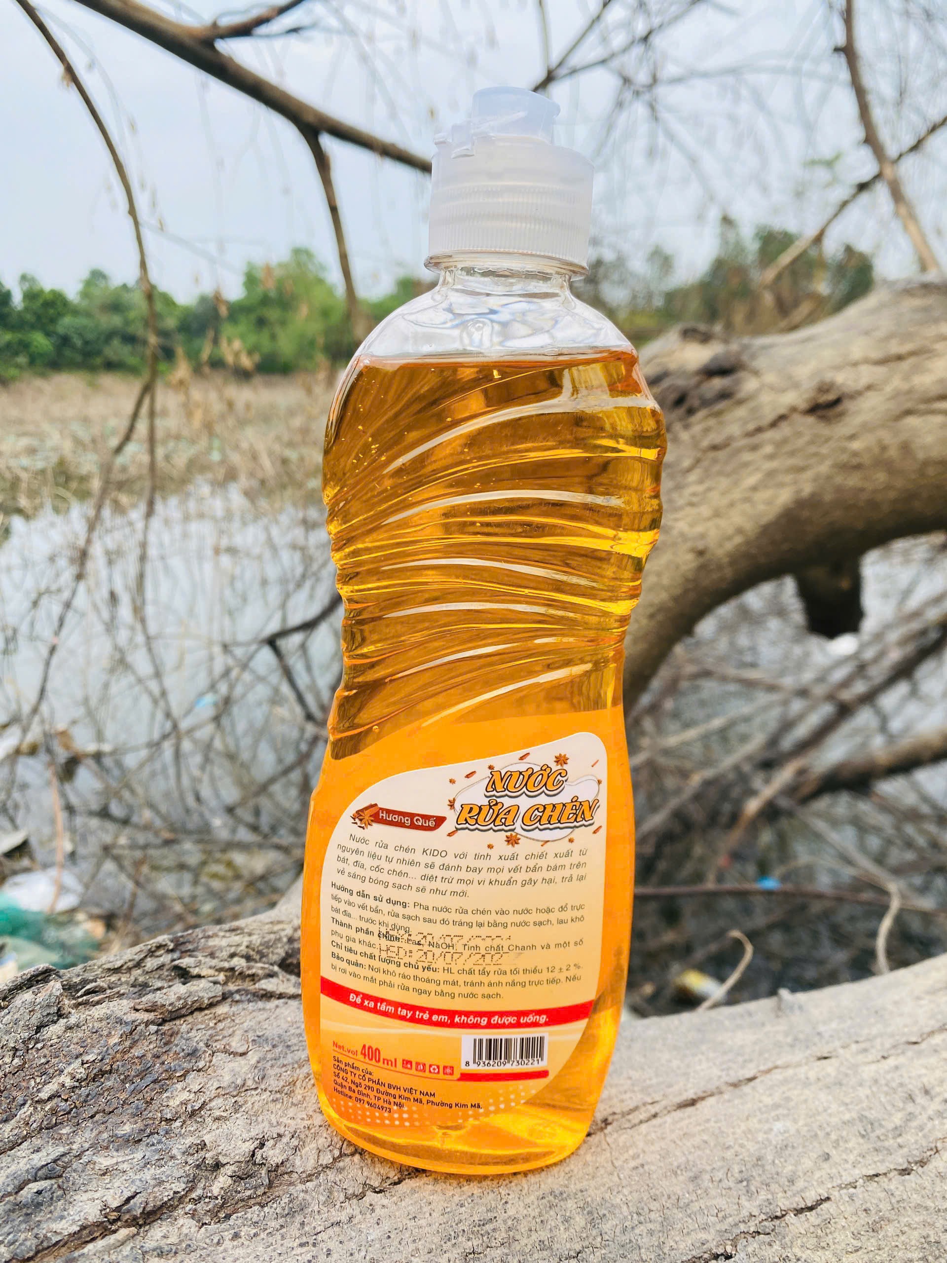 Nước Rửa Chén KIDO Hương Quế Chiết Xuất 400Ml - Nhỏ Gọn,Tiết Kiệm Tối Ưu