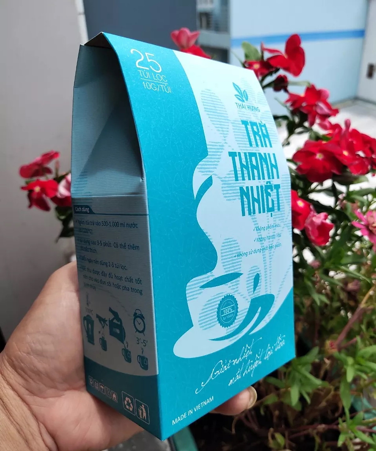 Trà Thanh nhiệt Thái Hưng 25 túi lọc x 8g - Thanh lọc, giải nhiệt, mát huyết, lợi tiểu