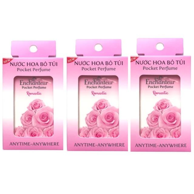 Combo 3 chai nước hoa bỏ túi Enchanteur Romantic 18ml *3