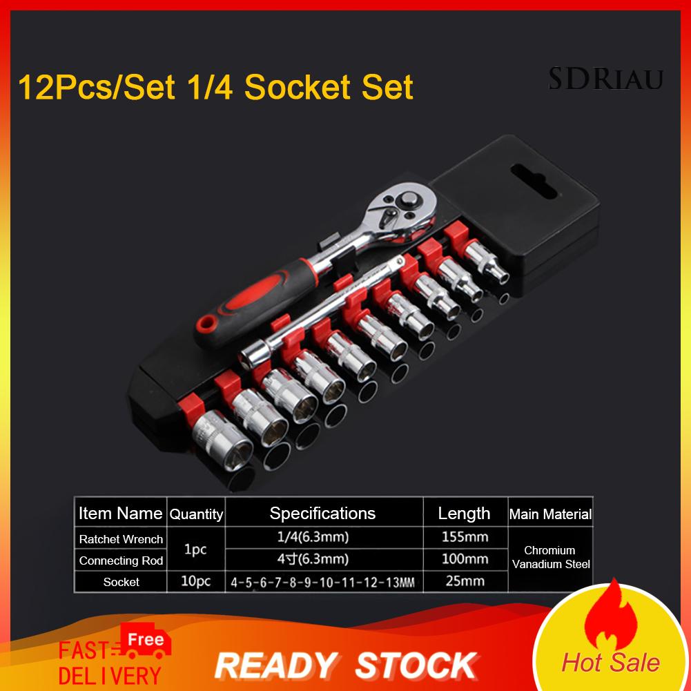 Bộ 12 Thanh Nối Dài 1 / 4 Inch Cho Xe Ô Tô