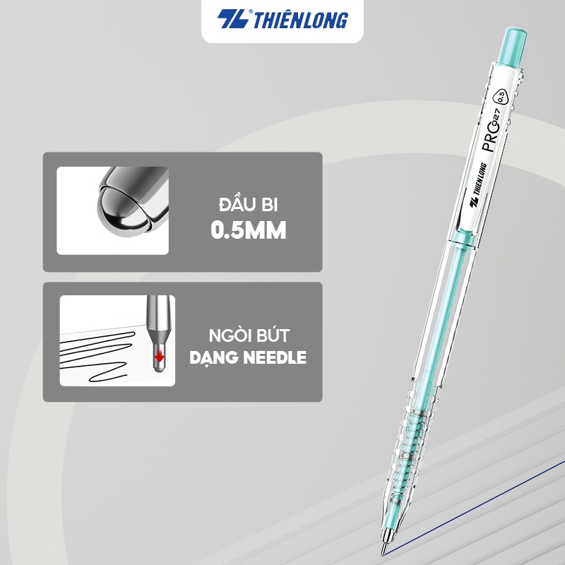 Hộp 20 Bút bi Thiên Long 027 Pro TL-105 ngòi 0.5mm - Thân bút màu pastel thời trang