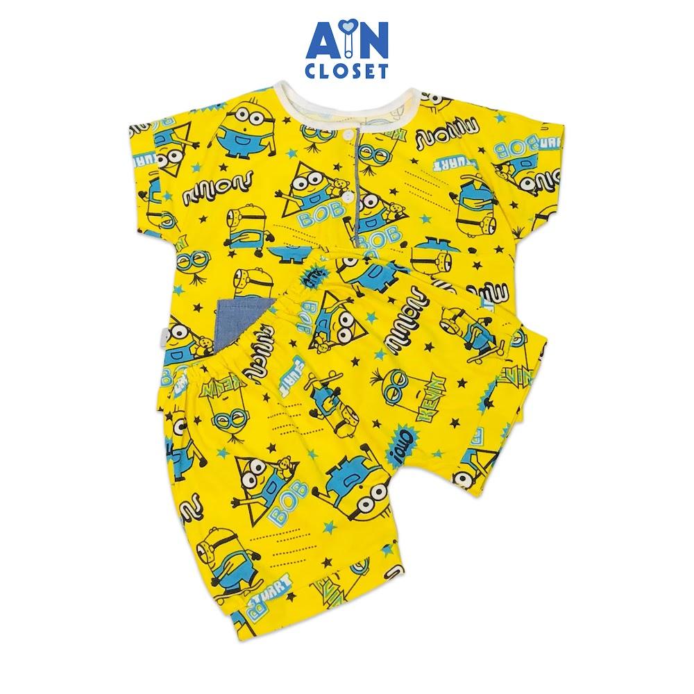 Bộ quần áo ngắn unisex họa tiết Minions thun cotton - AICDBTJ9XQ5U - AIN Closet