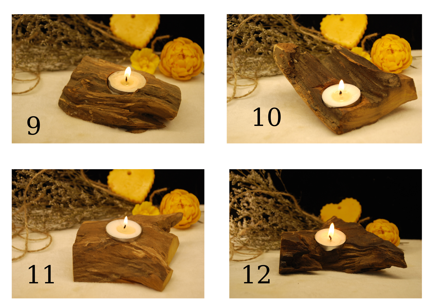 Đế nến Tealight 1 viên thiên nhiên