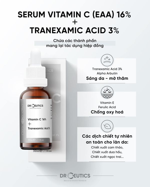 Combo 2 Sản Phẩm Làm Đều Màu, Dưỡng Sáng Da Drceutics