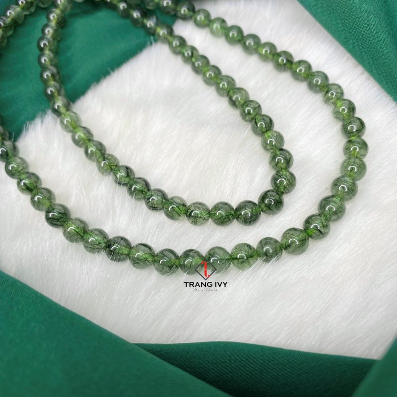 Vòng Tay Chuỗi Thạch Anh Tóc Xanh