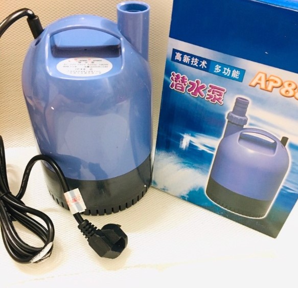 Máy bơm nước chìm cống suất lớn  130W  - 6300l/h dạng đứng AP 8800 dành cho hồ Cá Koi, thủy sinh.