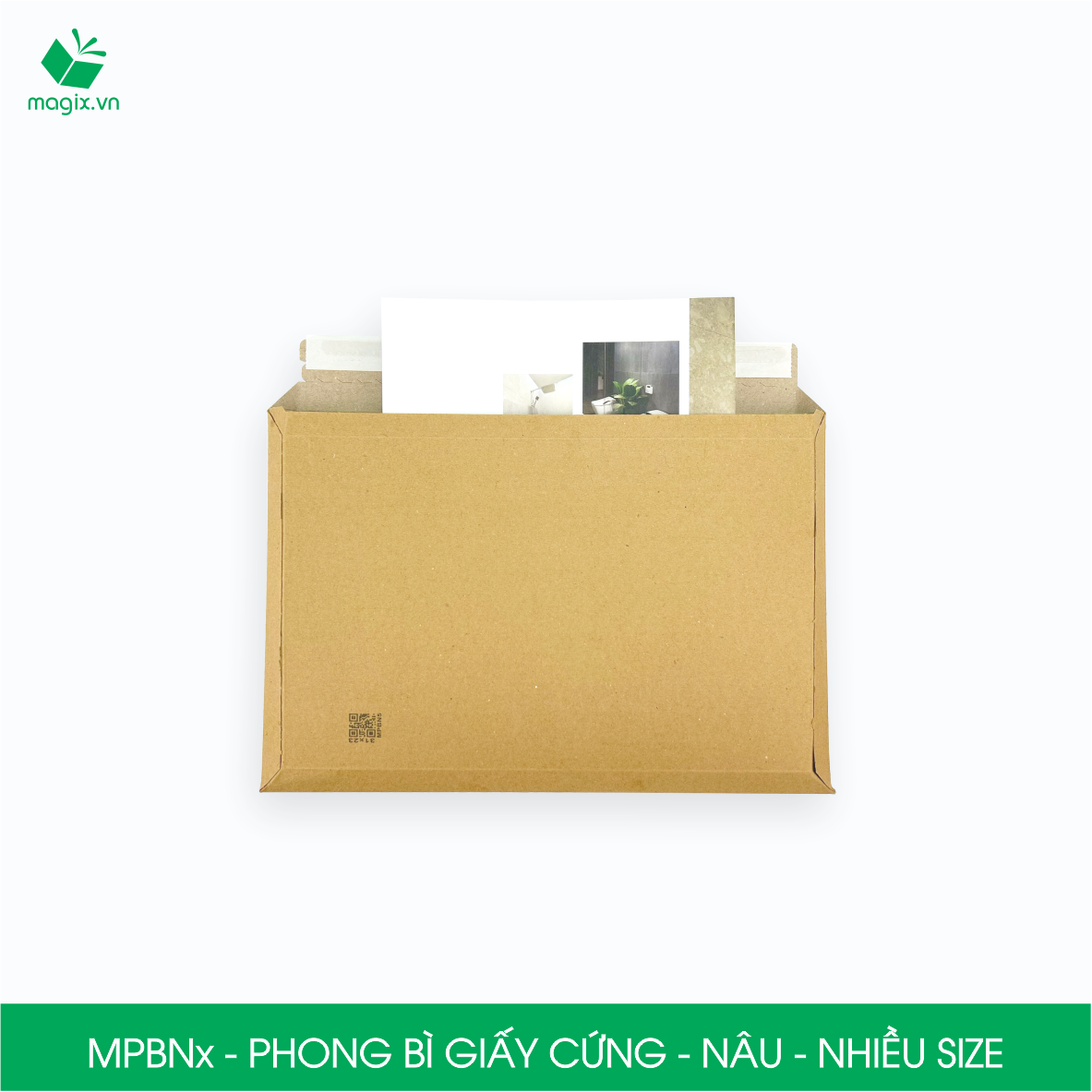 MPBN - Combo 20 phong bì giấy cứng đóng hàng màu nâu thay thế túi gói hàng - Nhiều kích thước