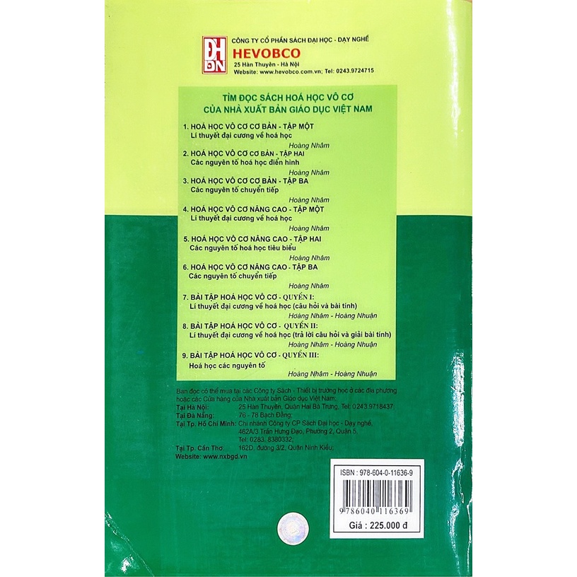 Combo Hóa Học Vô Cơ Nâng Cao Tập 1 + Tập 2 + Tập 3.