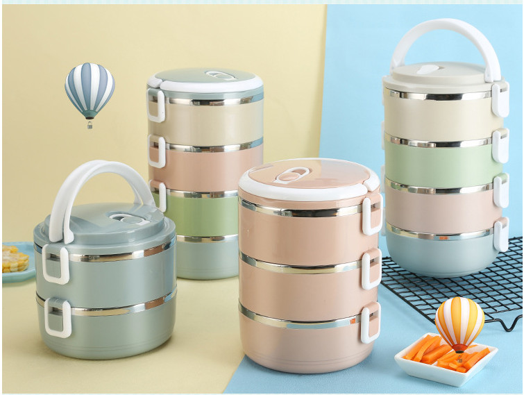 Hộp Đựng Cơm Cặp Lồng Cơm Giữ Nhiệt Ruột Inox Chất Lượng Số 1 tặng đũa đầu mạ vàng chống trơn trượt