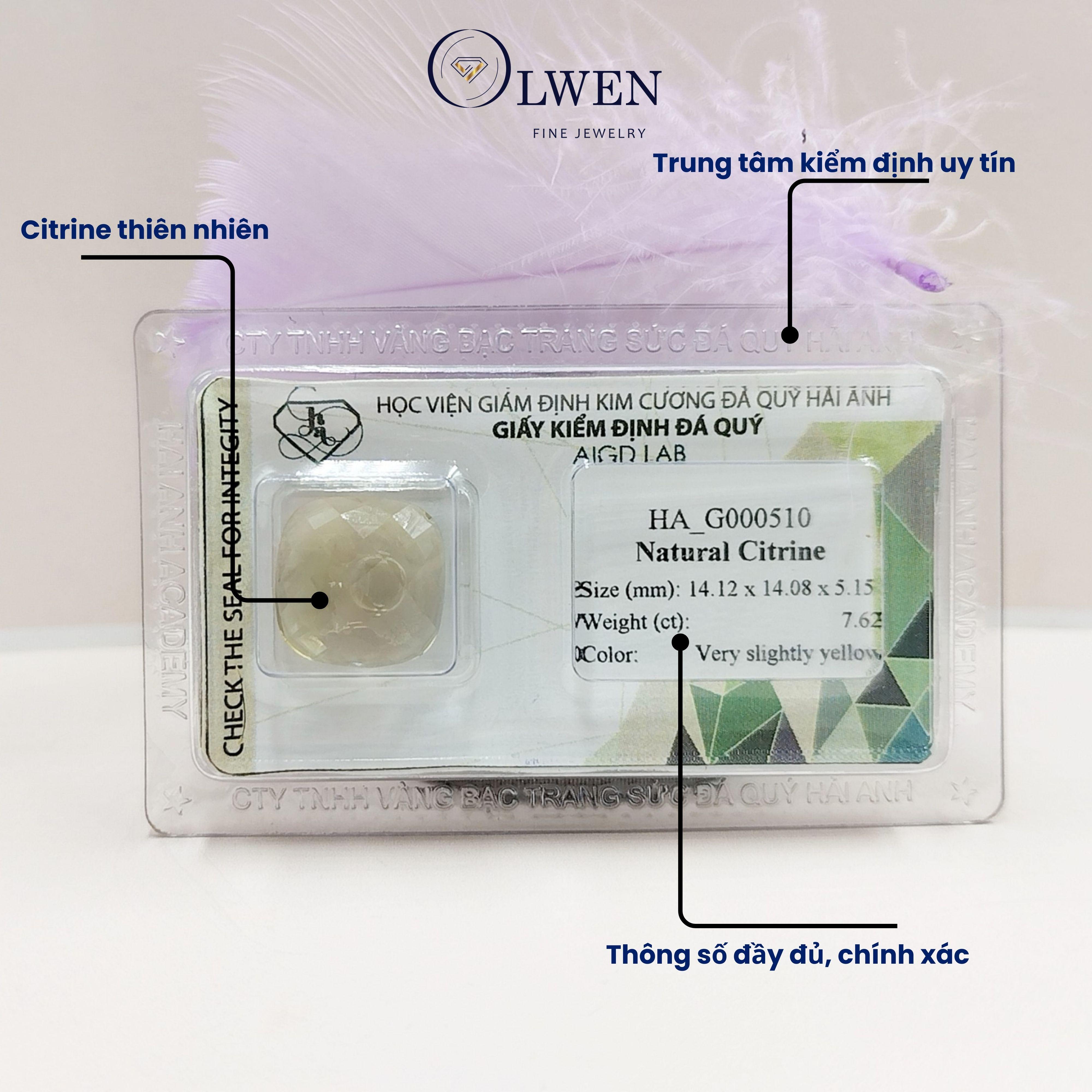 Viên đá thạch anh vàng thiên nhiên HA_G000510