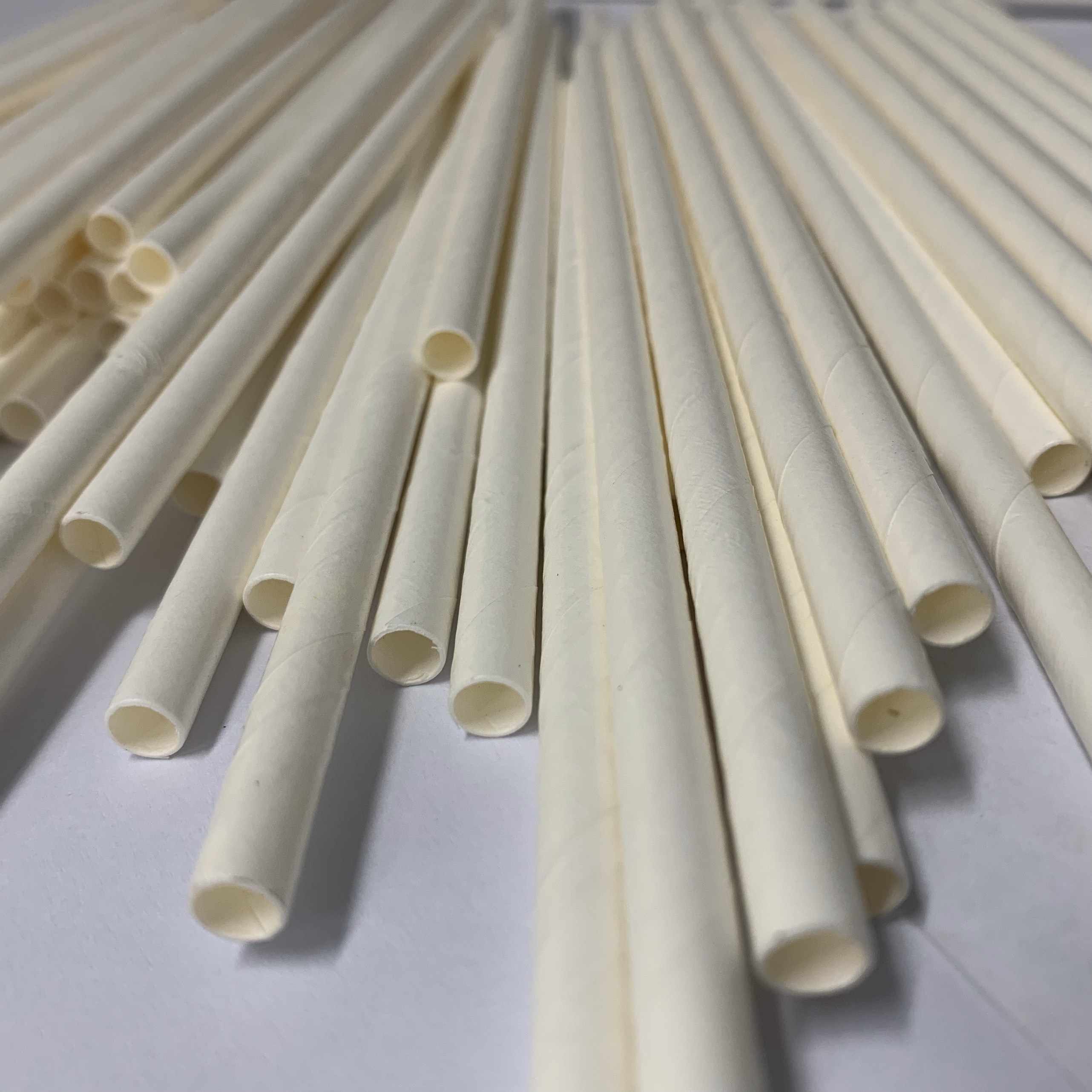 5 túi ( 50 ống/ túi) hút giấy cao cấp -  Clean Paper Straw  6mm x 197mm dùng cho cà phê, nước ép....