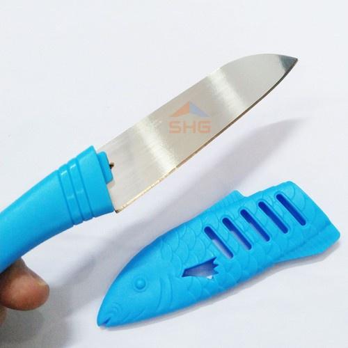 DAO THÁI HÌNH CÁ CÓ VỎ BỌC AN TOÀN - DAO CON GỌT HOA QUẢ