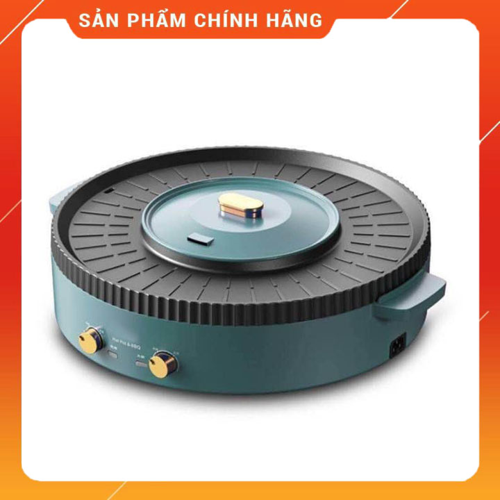 Nồi Lẩu Điện Đa Năng 2In1 Vừa Lẩu + Nướng Hình Tròn, Công Suất Lớn - Hàng chính hãng