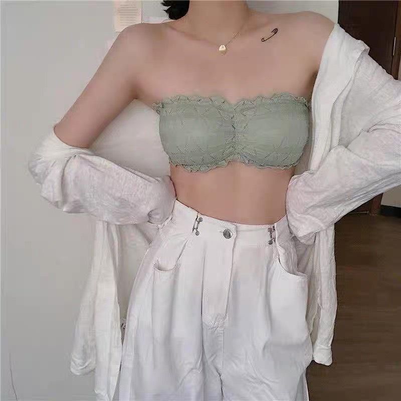 Áo BRA REN không dây nữ Áo bra nữ FREESIZE nhiều màu ullzang