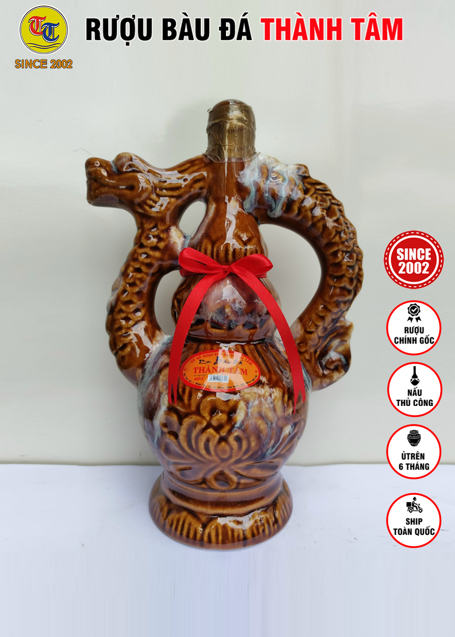 Đặc Sản Bình Định - Rượu Bàu Đá Thành Tâm BA BẦU 650ml - OCOP 3 Sao