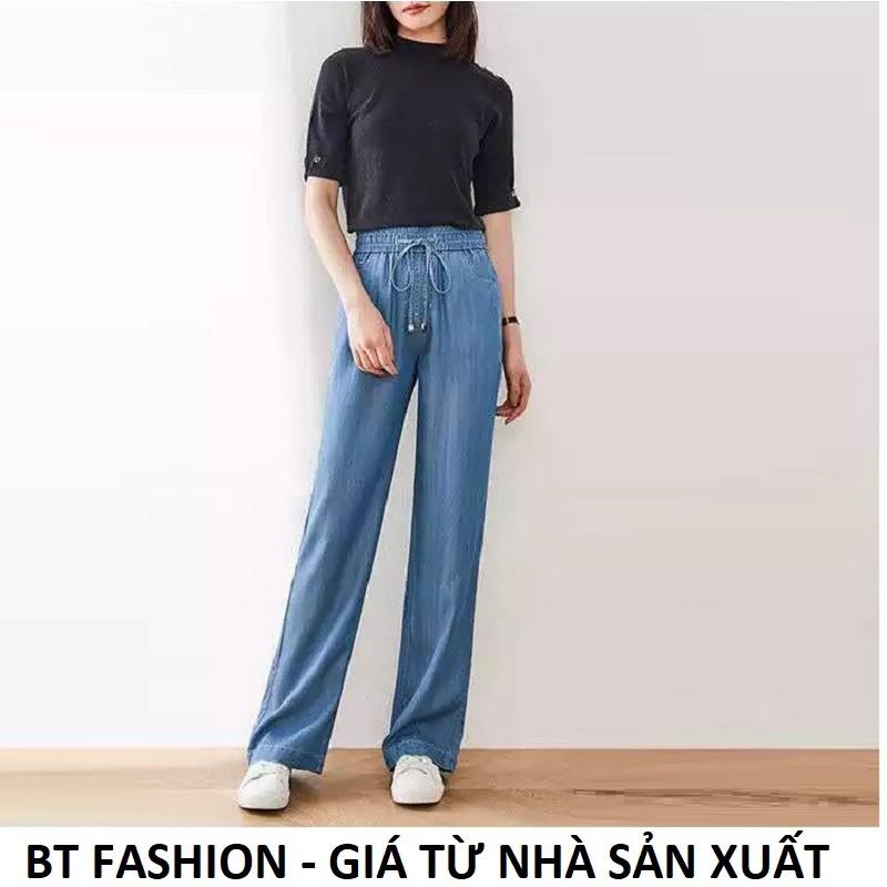 Quần Jean Ống Rộng Lưng Thun Thời Trang Mới BT Fashion (JE01) + Hình Thật