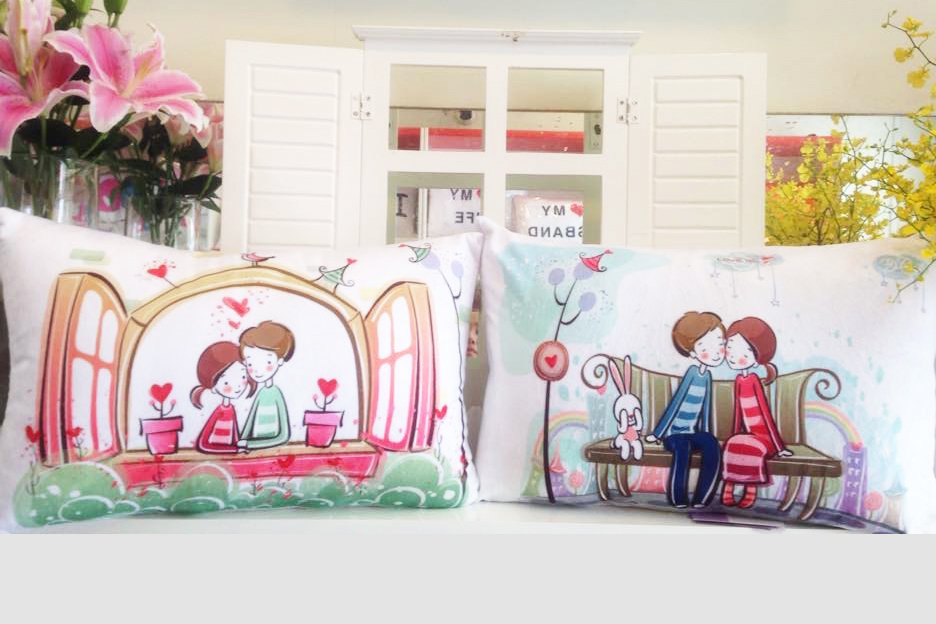 Cặp vỏ gối đôi 40-60cm Yêu là Yêu