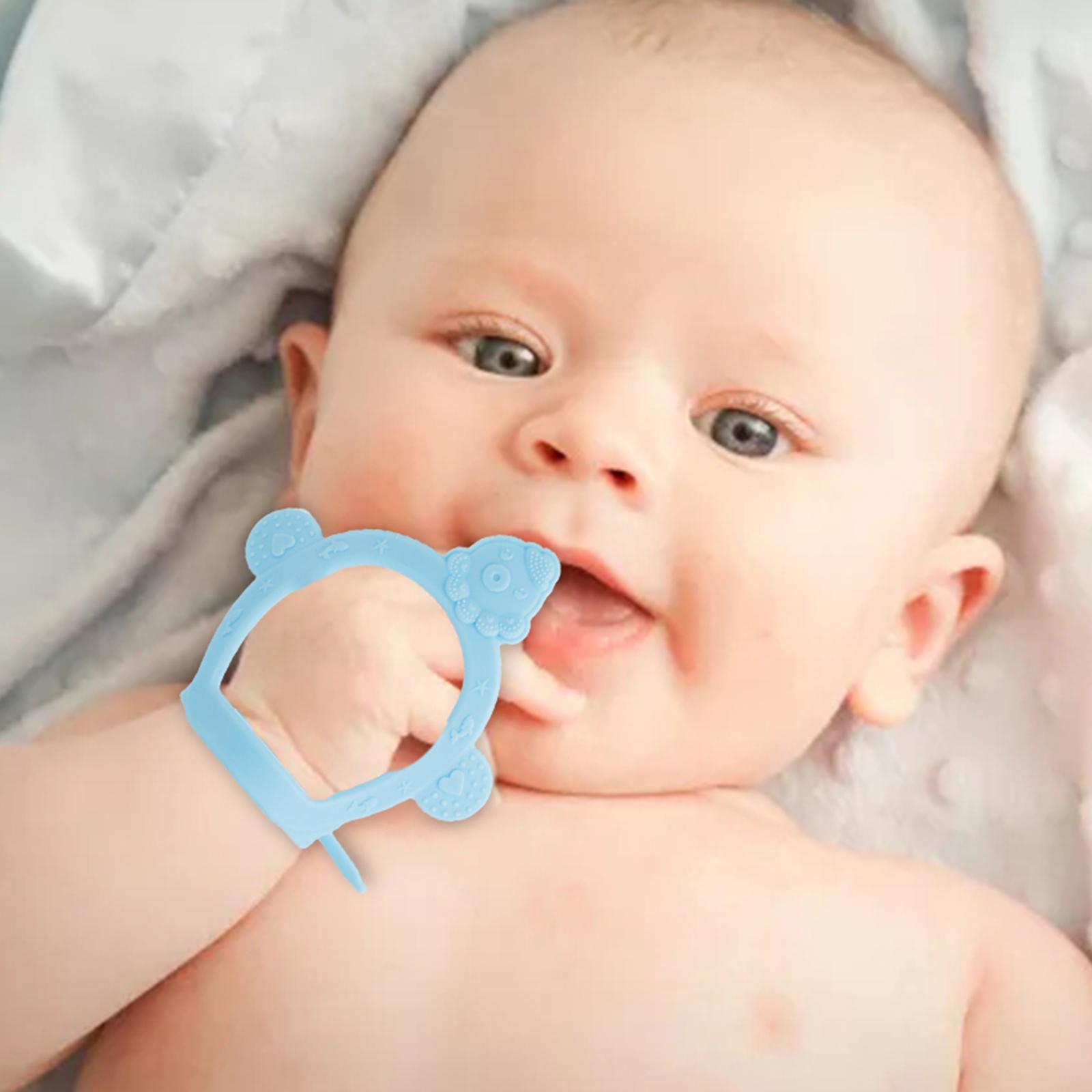 Baby Teething Toys Food Grade Silicone Soothing Teething for Babies Infants Pink