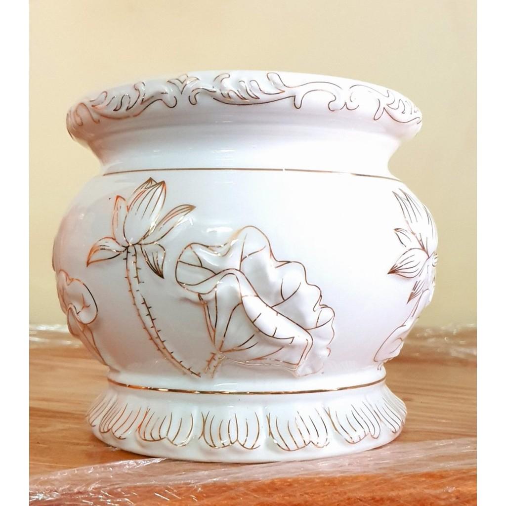 Bát nhang bạch ngọc cao cấp cao 12 cm số 3