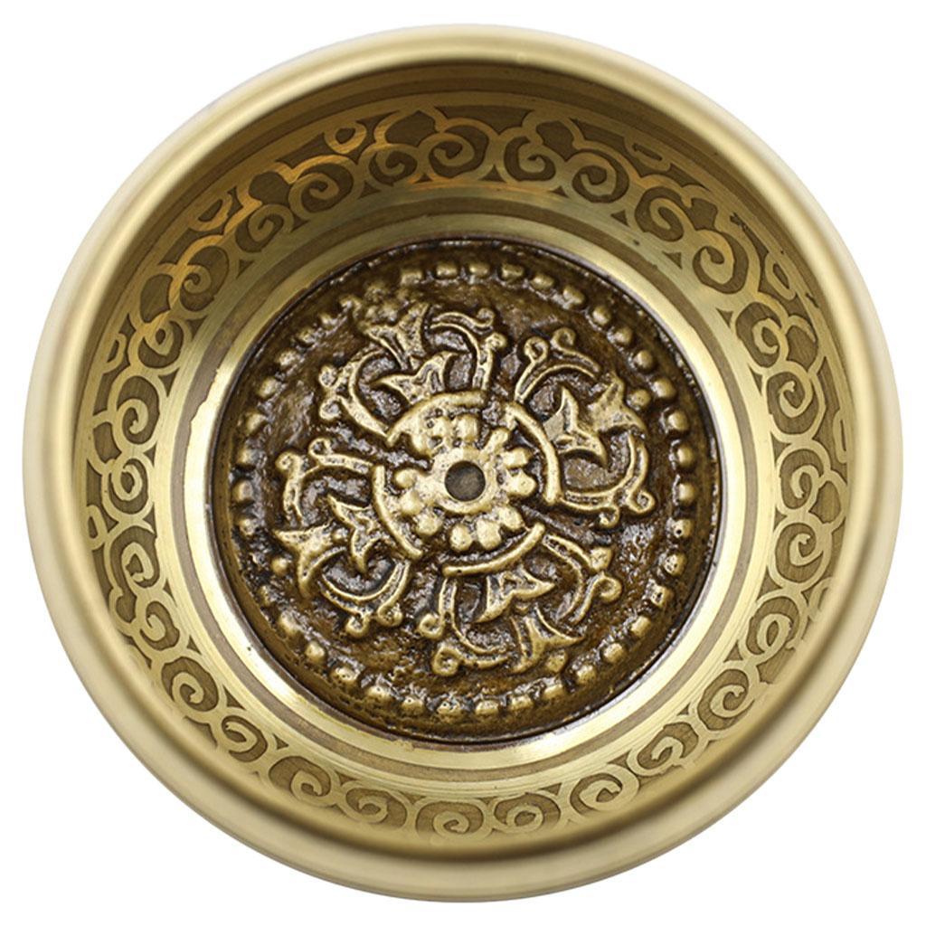 Set Meditation Sound Bowl Relaxation Brass Six Character