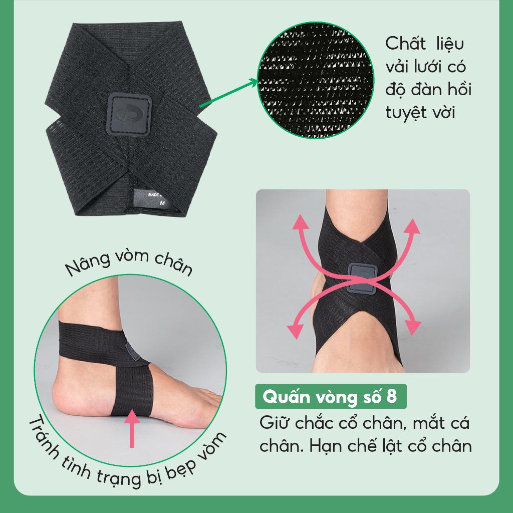 Đai cổ chân loại mềm Phiten supporter ankle soft type AP167003/AP167004/AP167005