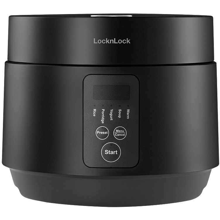 Nồi cơm điện Locknlock EJR346BLK 1.2 Lít - Black - Hàng chính hãng