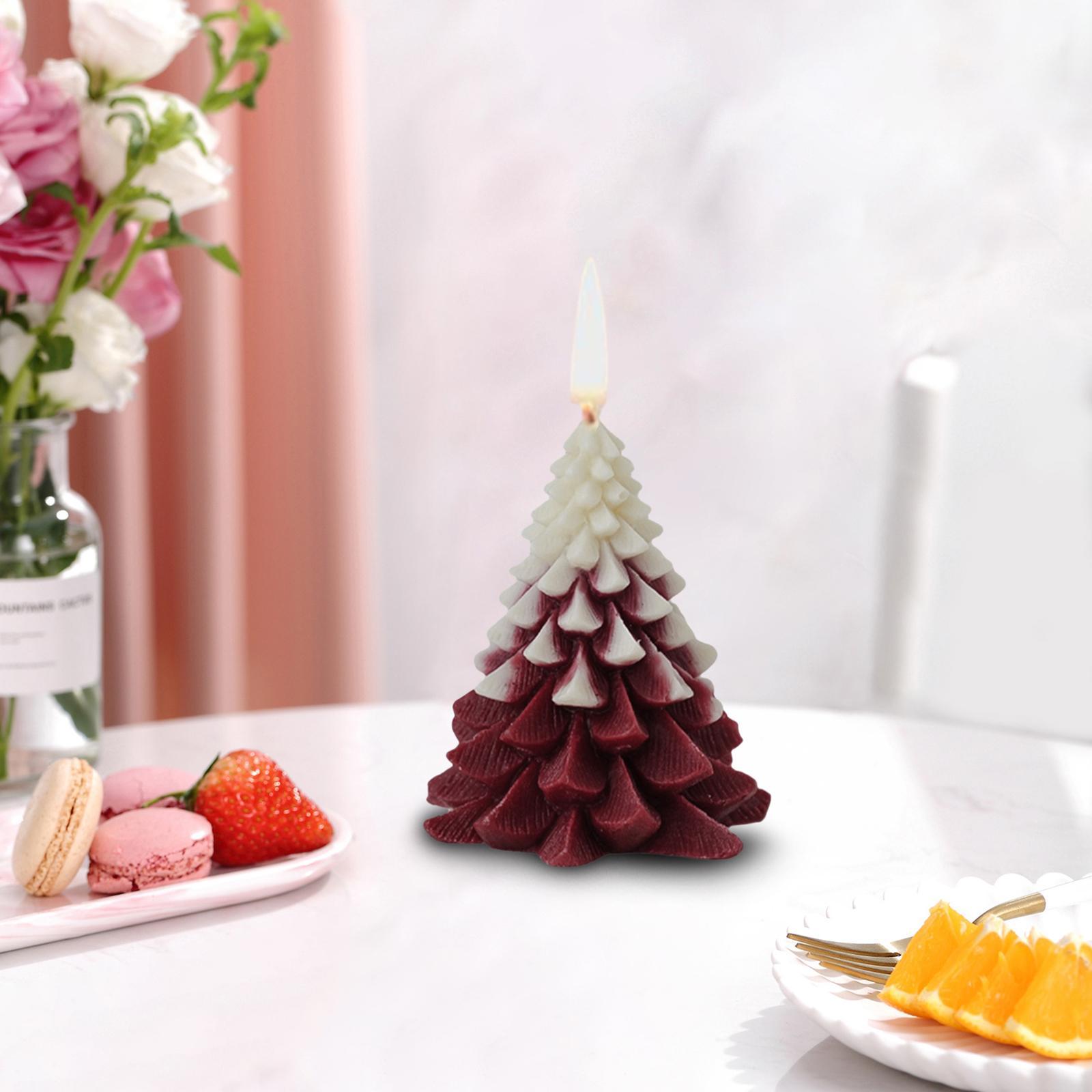 2PCS Christmas Tree Scented Candle Halloween Bar Home Decorative Photo Props