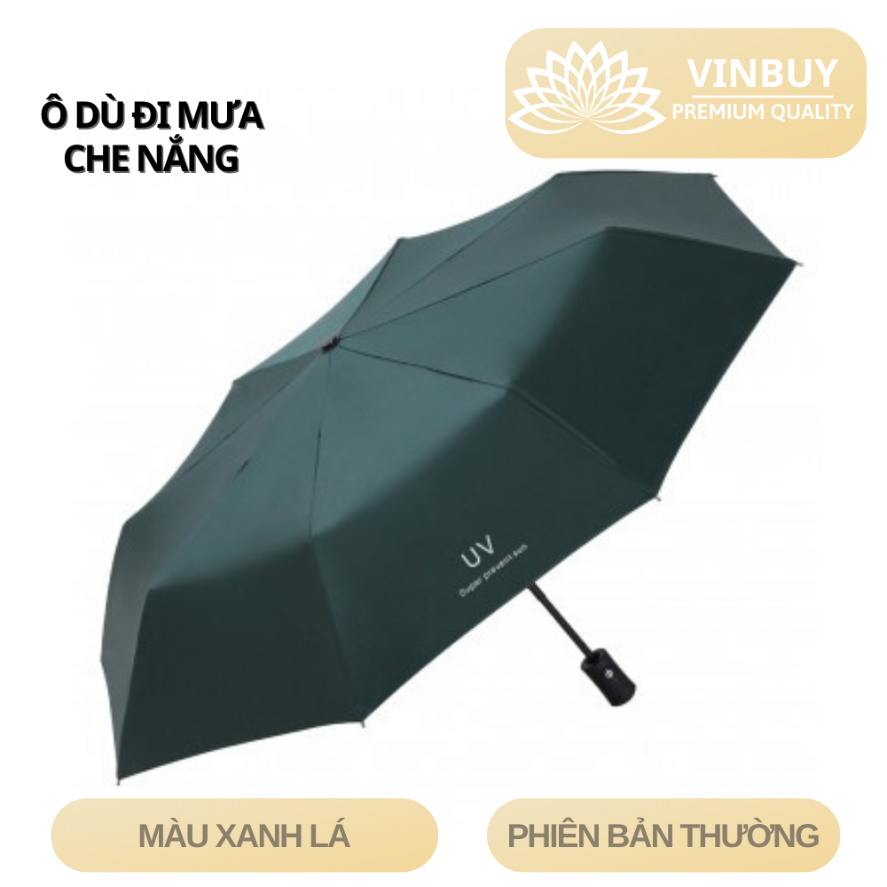 Hình ảnh Ô Dù Che Mưa Nắng Gấp Gọn 2 Chiều Vải Hai Lớp Chống Thấm Cao Cấp – Hàng Chính Hãng 