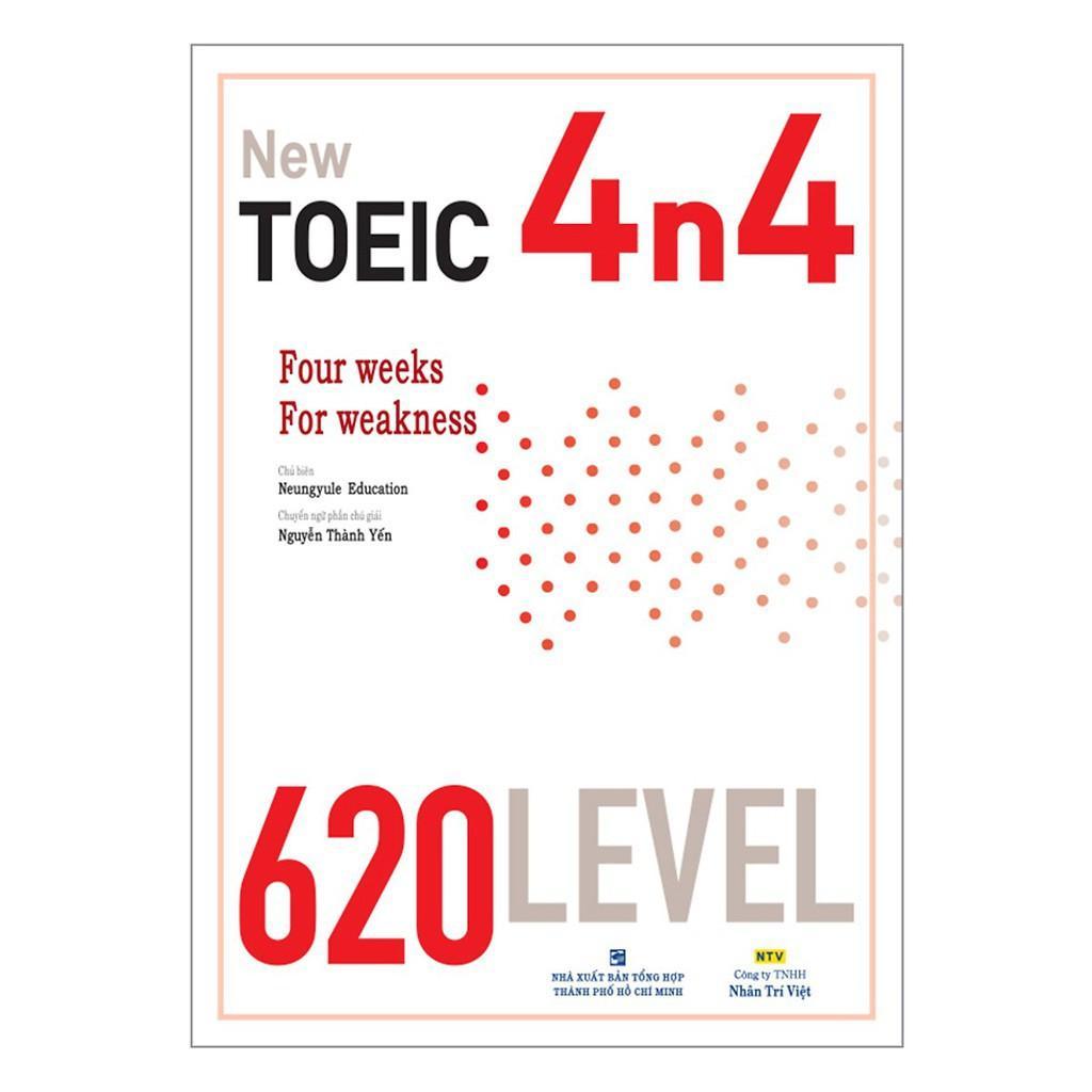 Sách - New TOEIC 4n4 - 620 Level (Kèm CD) - Nhân Trí Việt