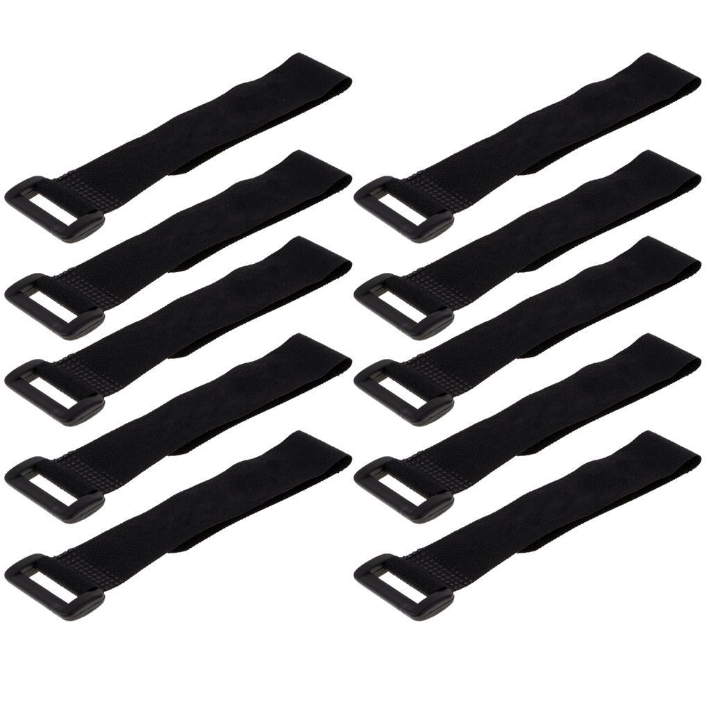 3-5pack 10 Pieces Nylon Hook and Loop Straps Fastening Cable Ties with Buckle