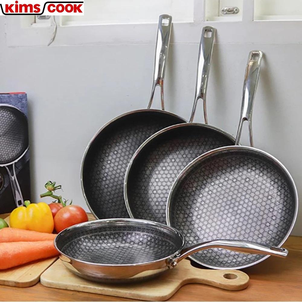 Chảo Noon Song inox 3 lớp đáy từ chống dính 2 mặt KIMS COOK 20cm