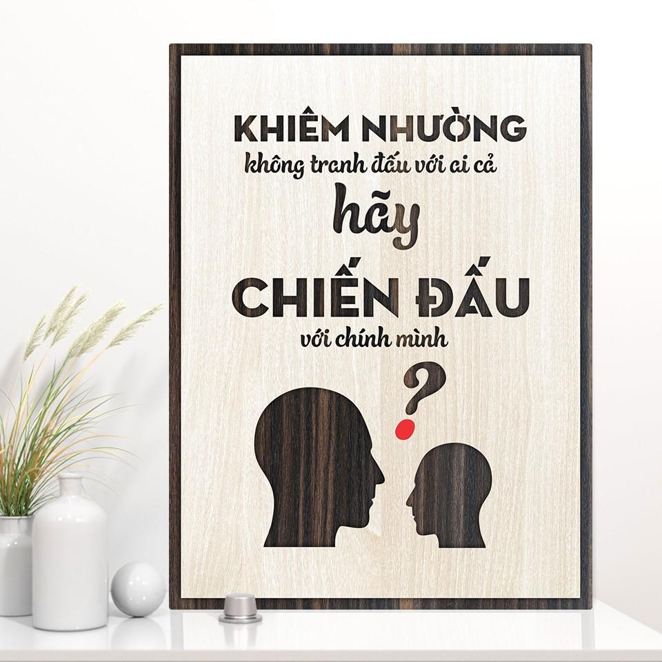 Tranh tạo động lực TBIG018 - Khiêm nhường không tranh đấu với ai cả, hãy chiến đấu với chính mình