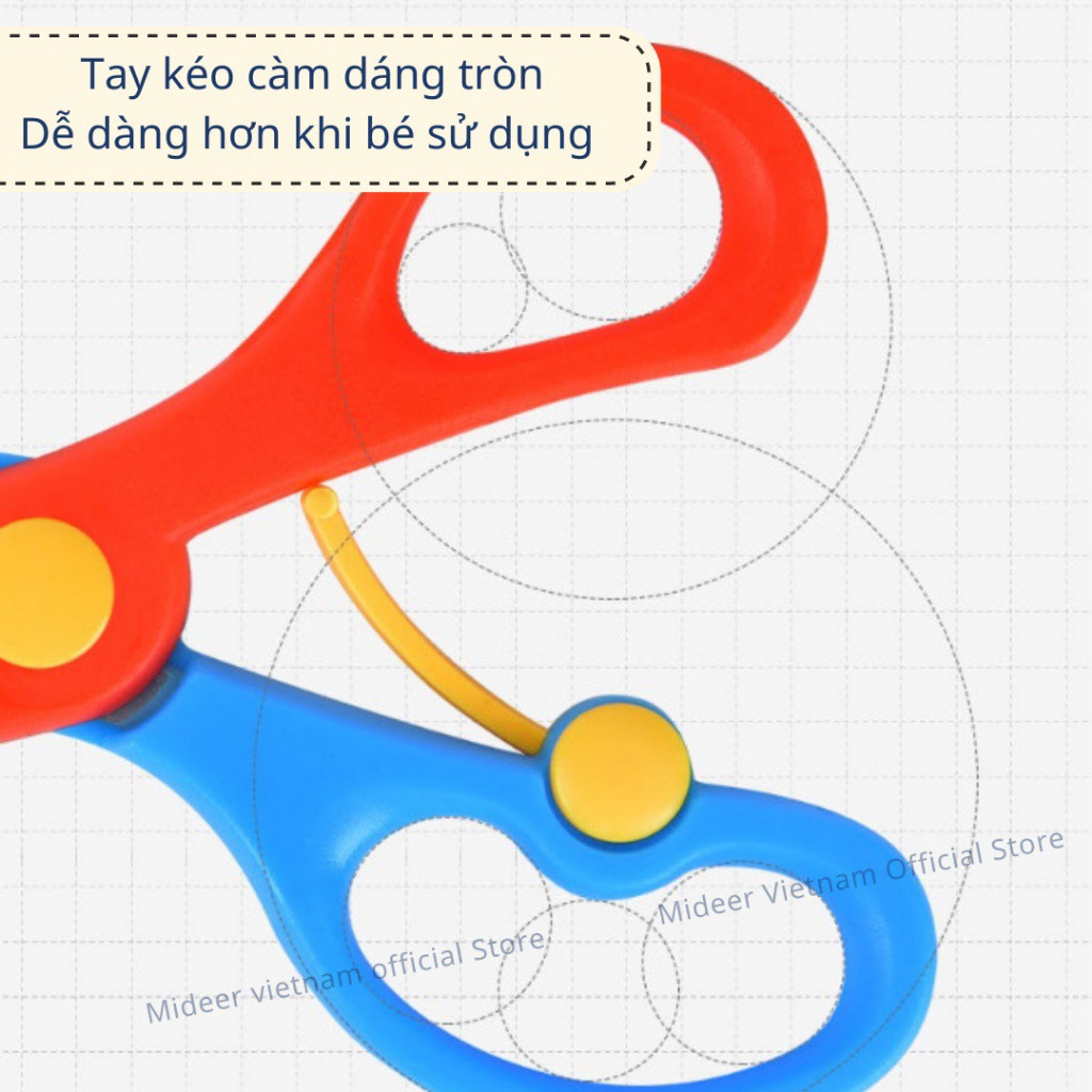 Kéo Cắt Thủ Công Mideer MD4086 An Toàn Cho Bé (1 cái)