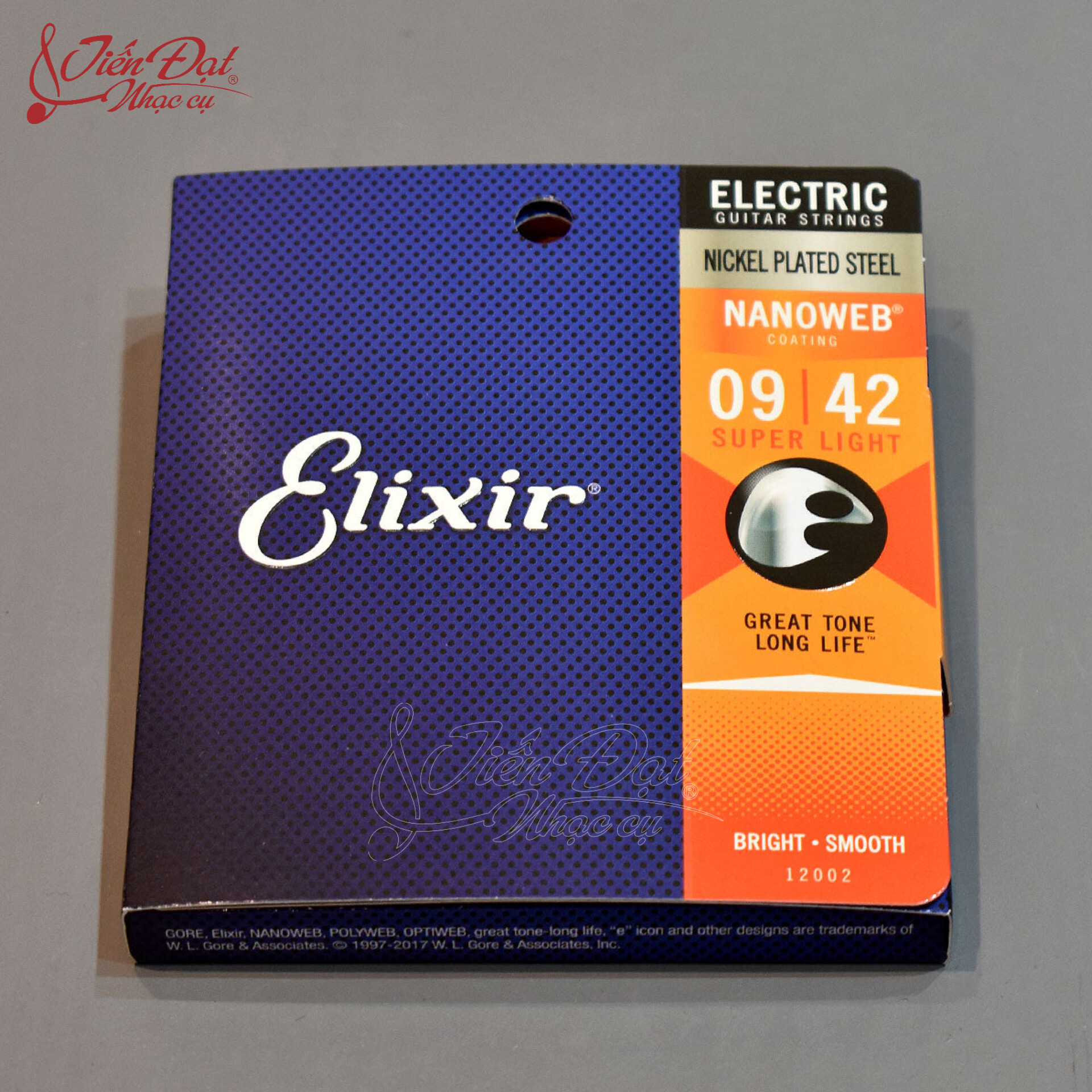 Bộ Dây Đàn Guitar Điện/Electric Guitar Elixir Nanoweb 9-42 - Hàng Chính Hãng